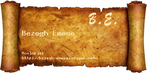 Bezegh Emese névjegykártya